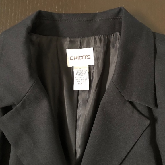 Chico's, Womens Blazer, Size 2 = 12, EUC, Black - Picture 4 of 6